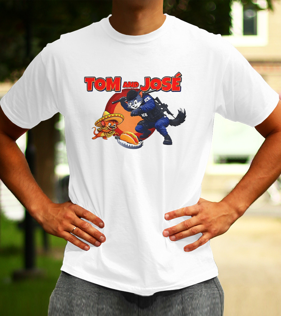 Tom And José ICE Chase Fiesta Hat Taco Moon T-Shirt