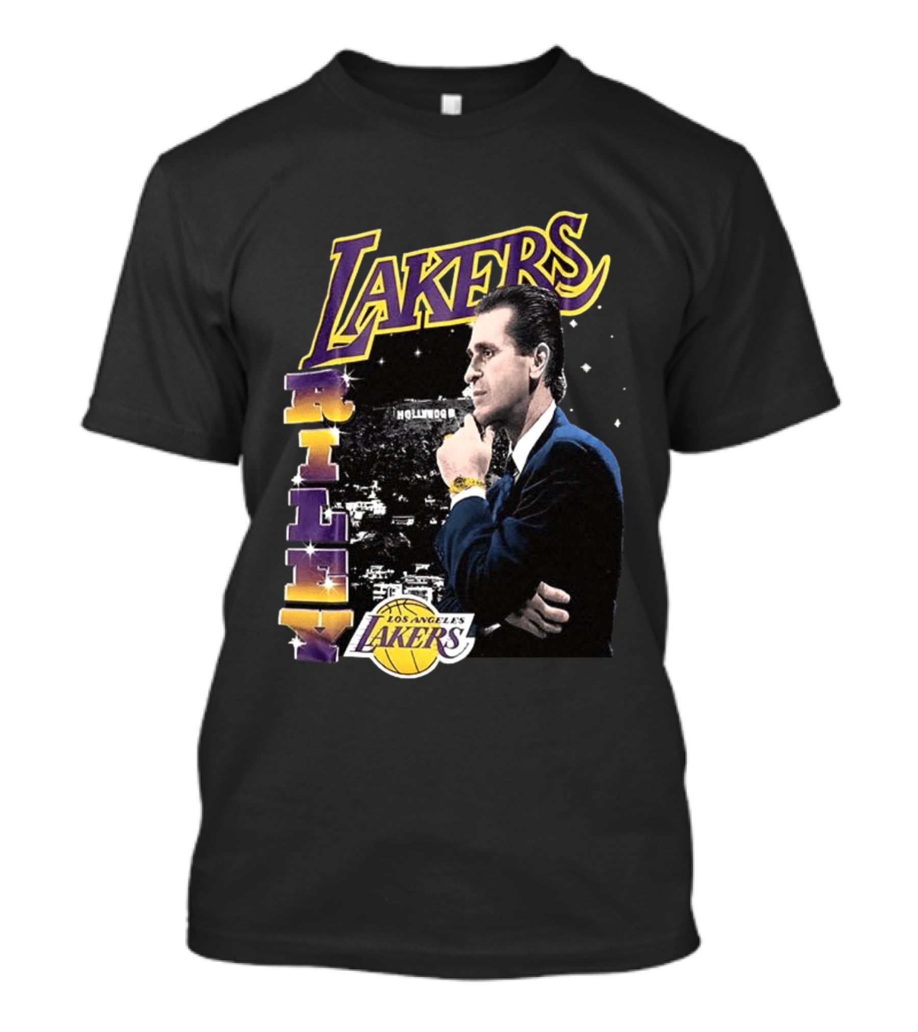 Los Angeles Lakers Pat Riley Hollywood Coach 1981 1990 T-Shirt