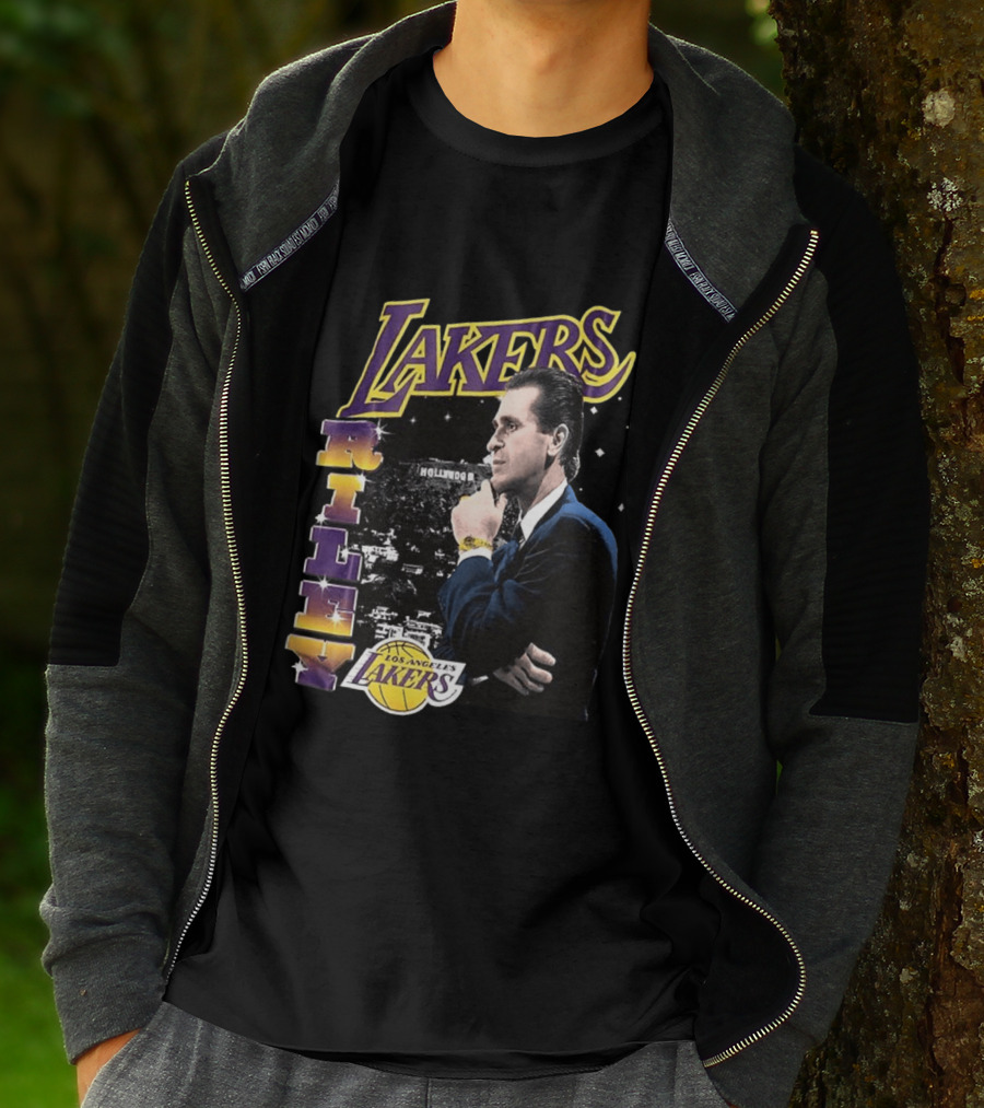Los Angeles Lakers Pat Riley Hollywood Coach 1981 1990 T-Shirt