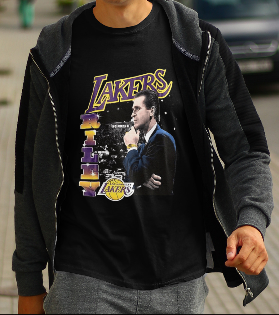 Los Angeles Lakers Pat Riley Hollywood Coach 1981 1990 T-Shirt