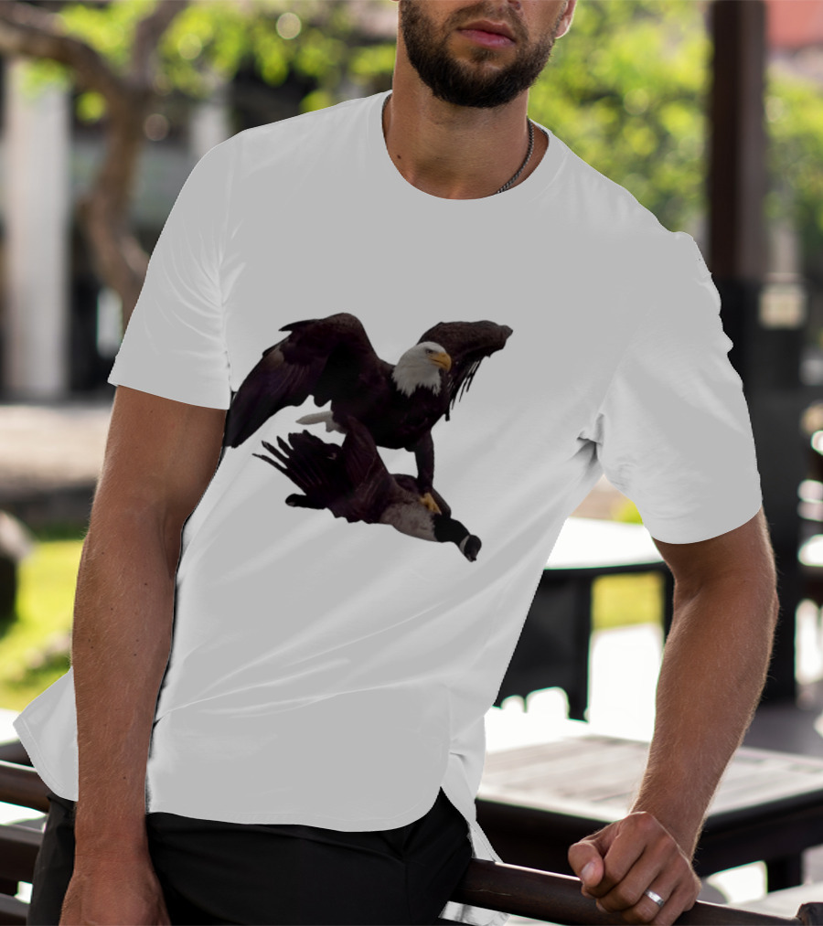 Bald Eagle Vs Goose Dominance Meme T-Shirt