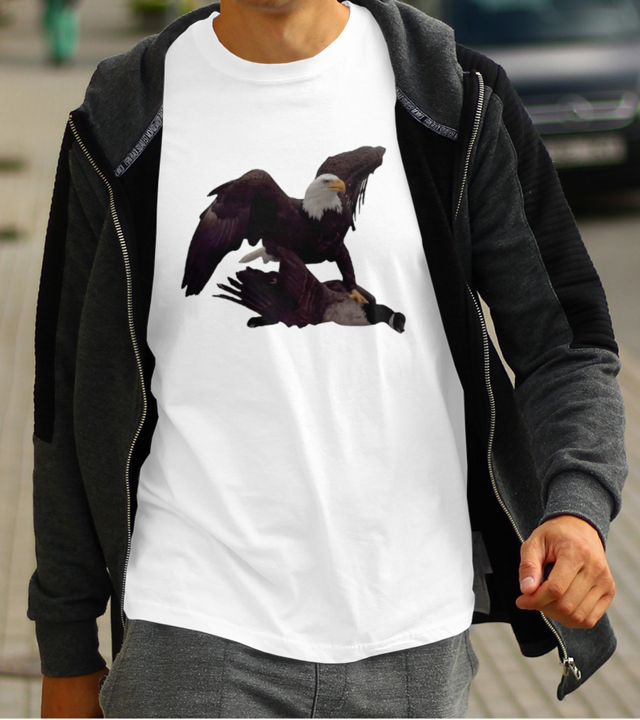 Bald Eagle Vs Goose Dominance Meme T-Shirt