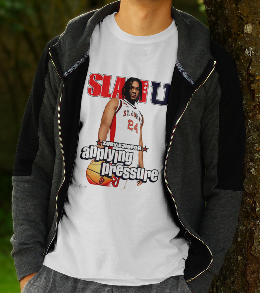 Zuby Ejiofor St. John's Red Storm SlamU Basketball Applying Pressure T-Shirt