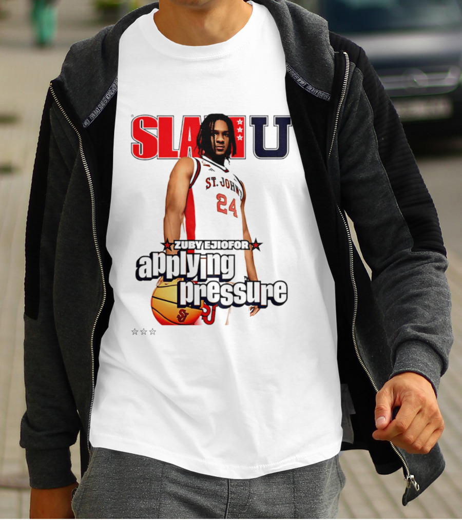 Zuby Ejiofor St. John's Red Storm SlamU Basketball Applying Pressure T-Shirt