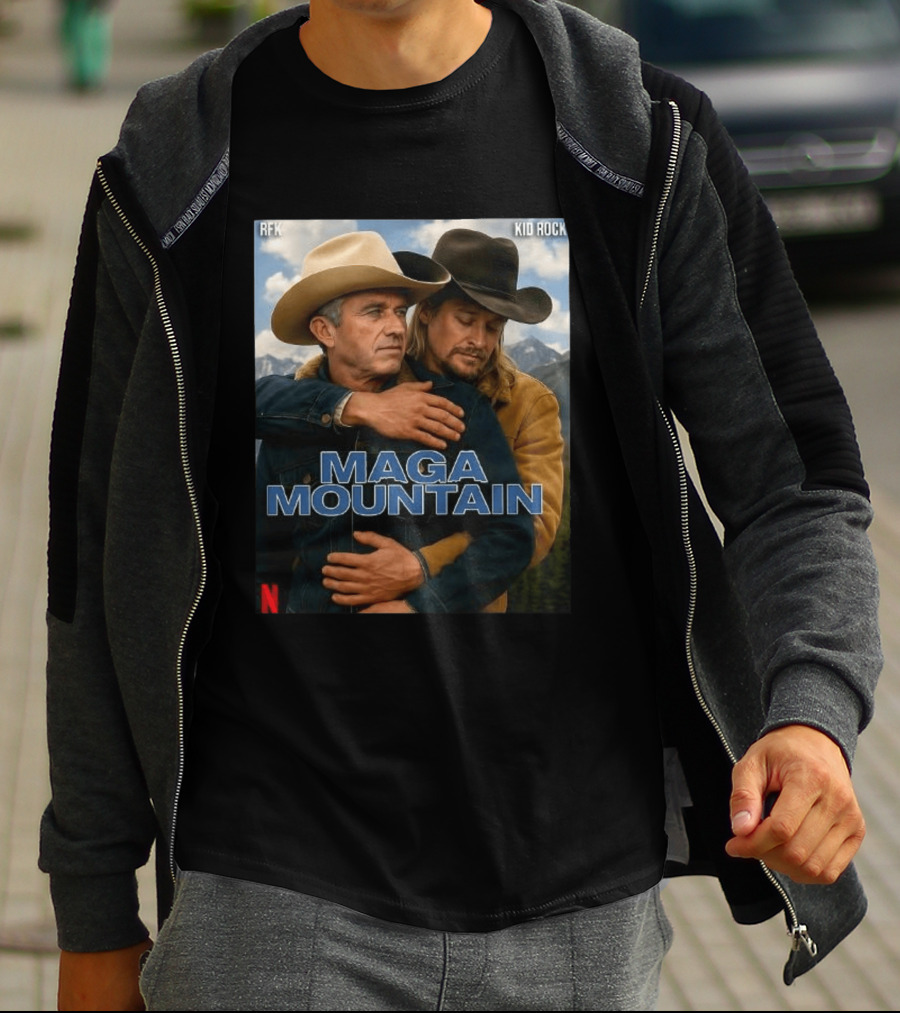 RFK Kid Rock Maga Mountain Netflix Parody Cowboy T-Shirt