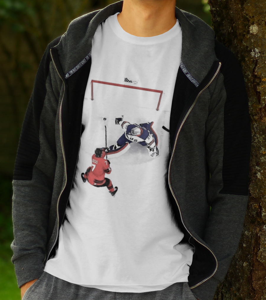 Connor Hellebuyck Team USA Ice Hockey Goalie Save Moment T-Shirt