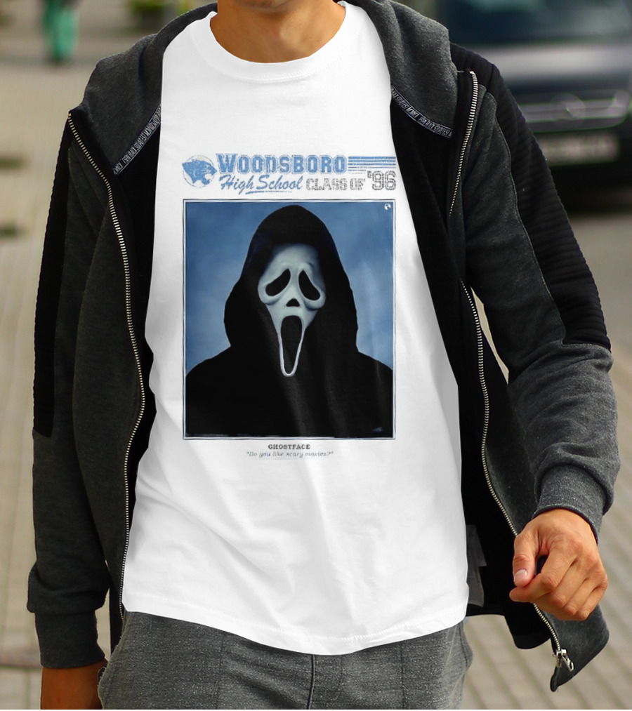 Ghostface Woodsboro High School Class Of '96 Yearbook Do You Like Scary Movies T-Shirt
