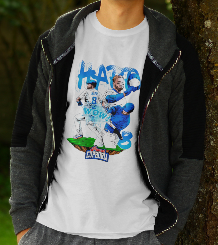 Planet Euphoria Ian Happ WOW 8 Chicago Cubs T-Shirt