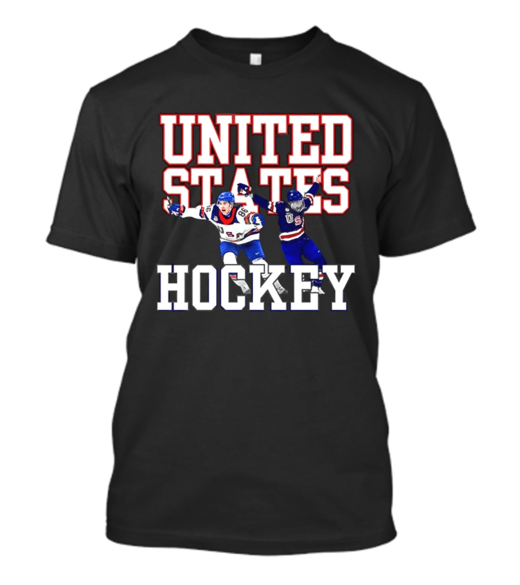 United States Hockey Players Celebration T-Shirt