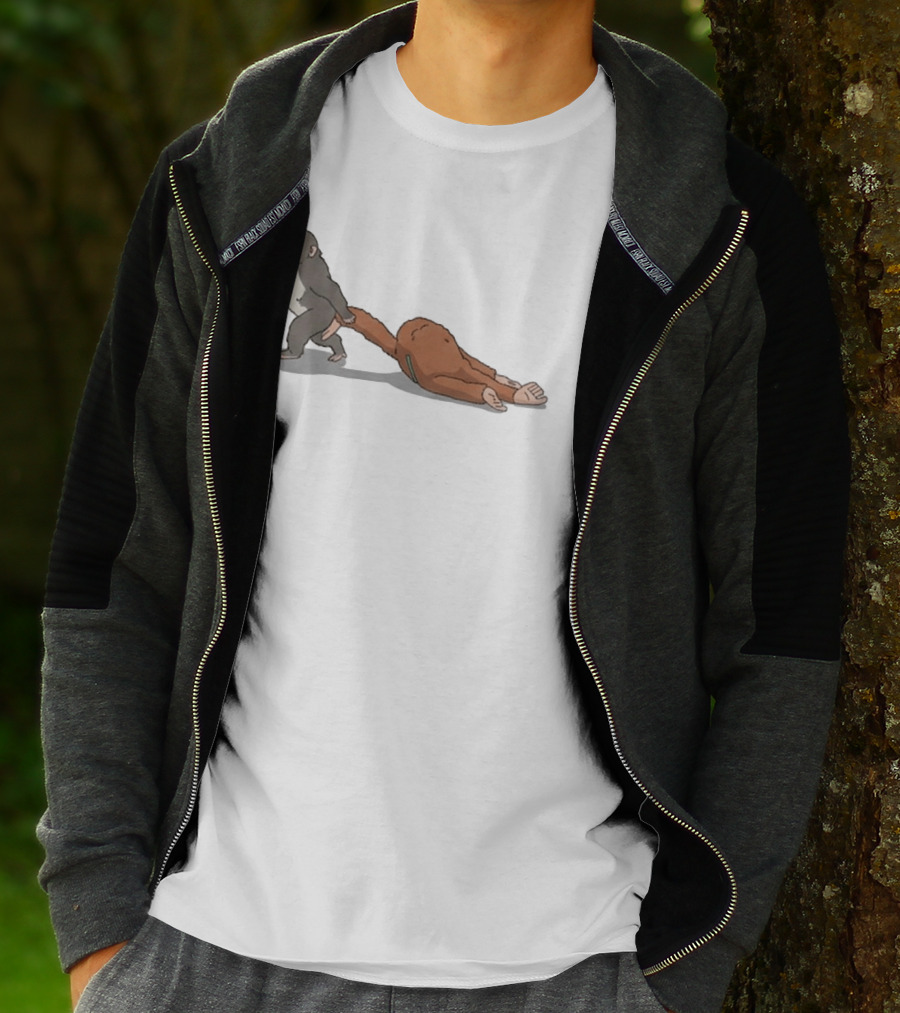 Punch The Monkey Dragging Full Body Costume T-Shirt