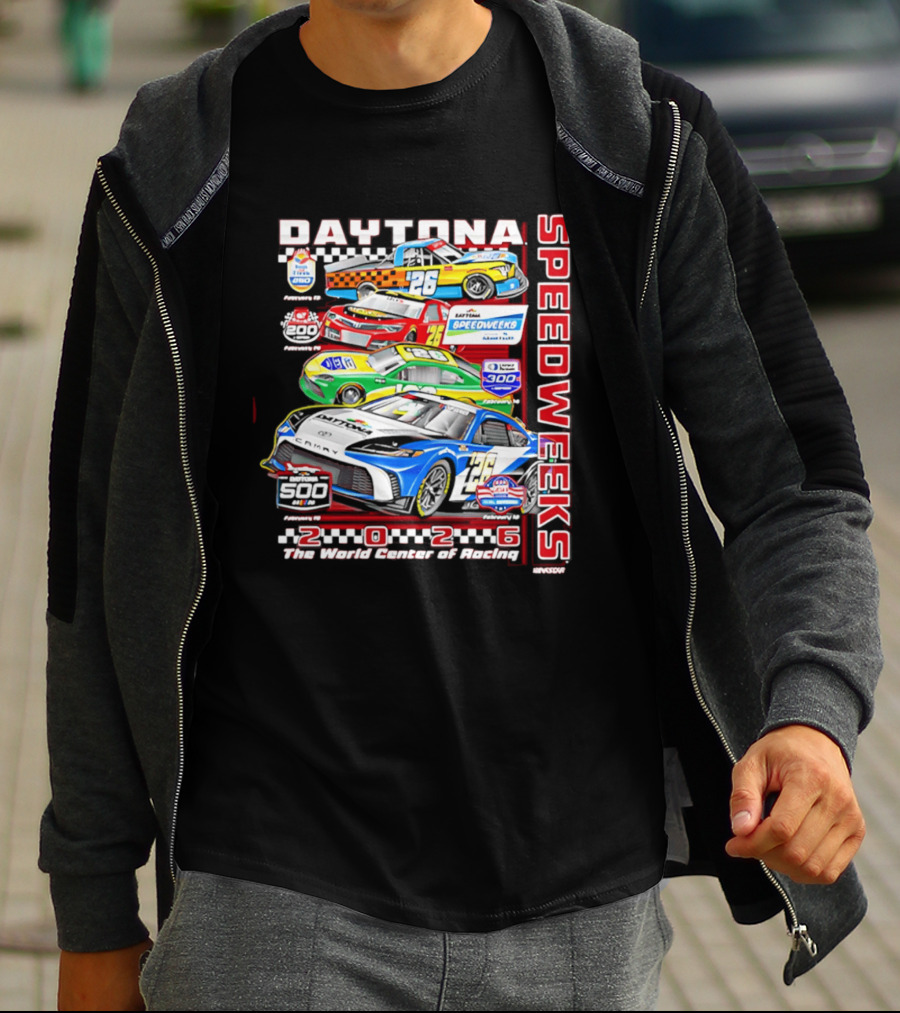 2026 Daytona 500 Speedweeks The World Center Of Racing Champion Cars Racing T-Shirt