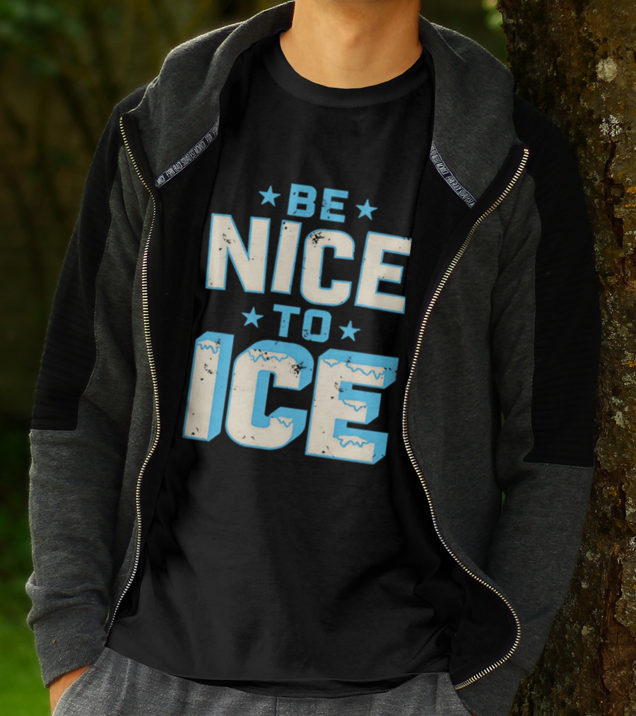 Be Nice To Ice Snowflake Star T-Shirt
