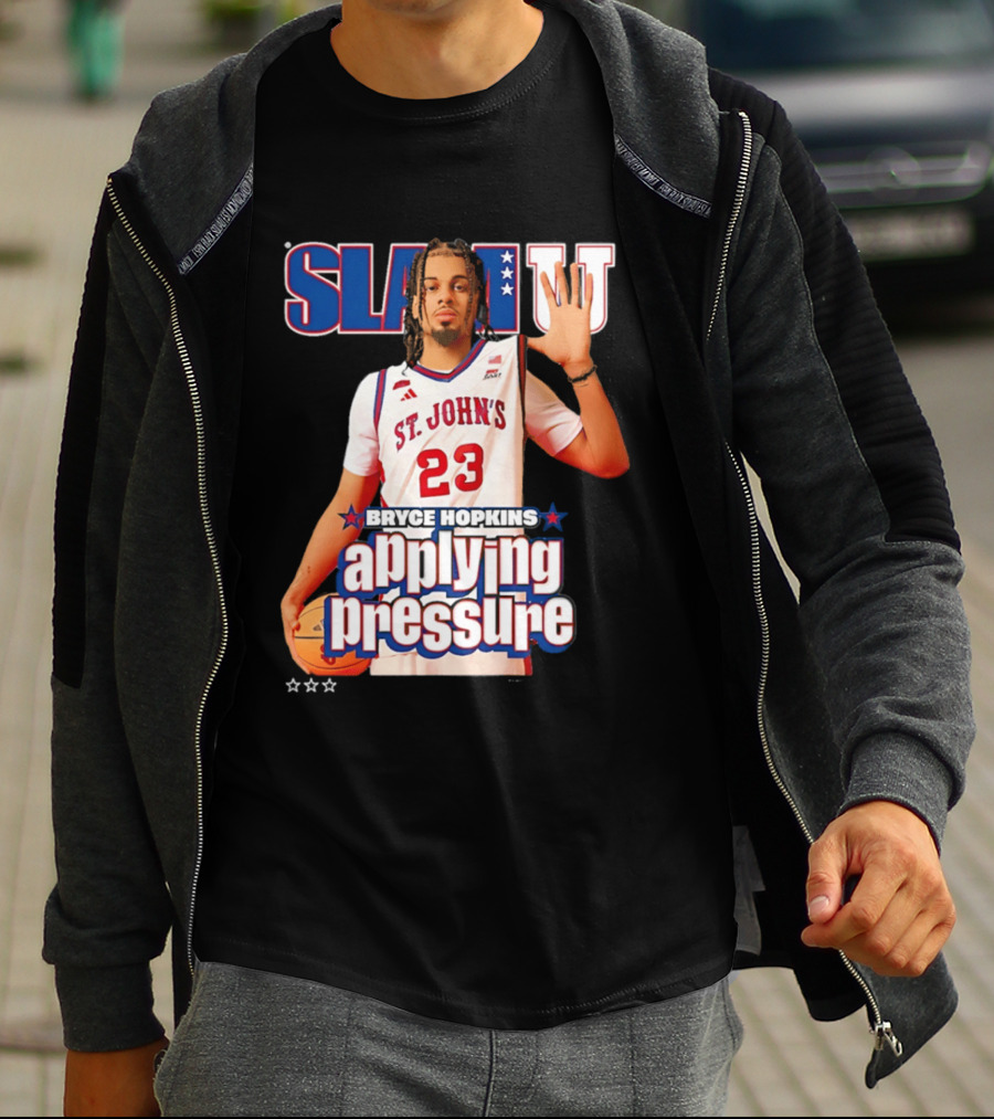 Bryce Hopkins St. John's Red Storm SlamU Applying Pressure Basketball Star T-Shirt
