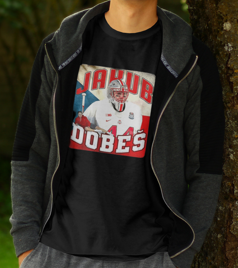 Jakub Dobeš Ohio State Buckeyes Hockey Big Ten 44 T-Shirt