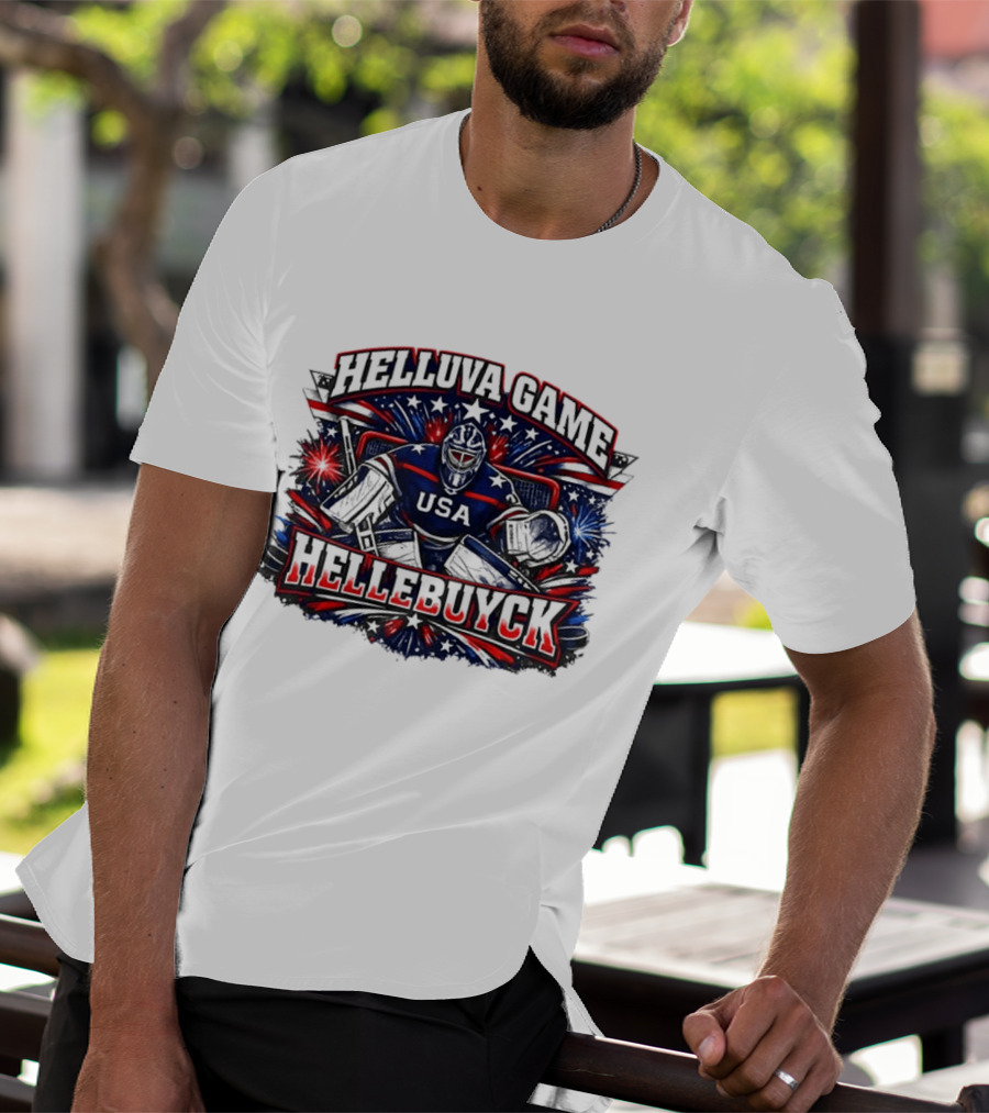 HelluVa Game Hellebuyck USA Ice Hockey World Champion T-Shirt