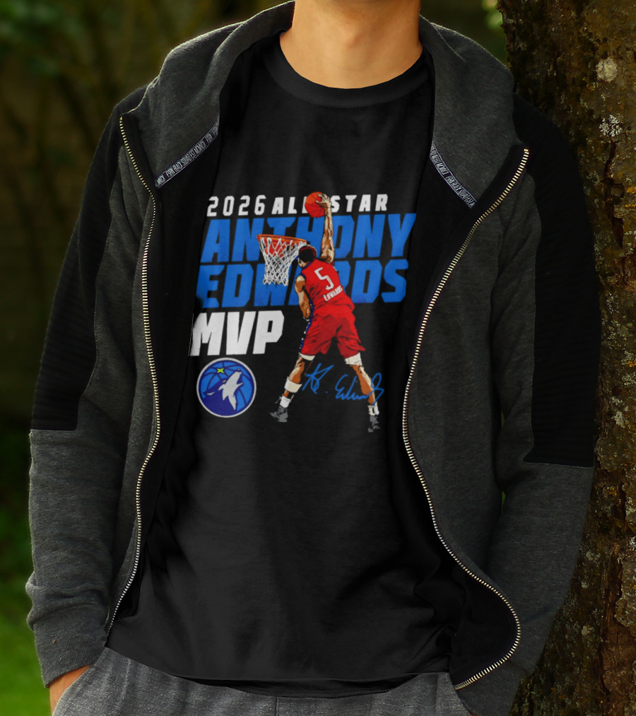 2026 All Star Anthony Edwards MVP Minnesota Timberwolves T-Shirt