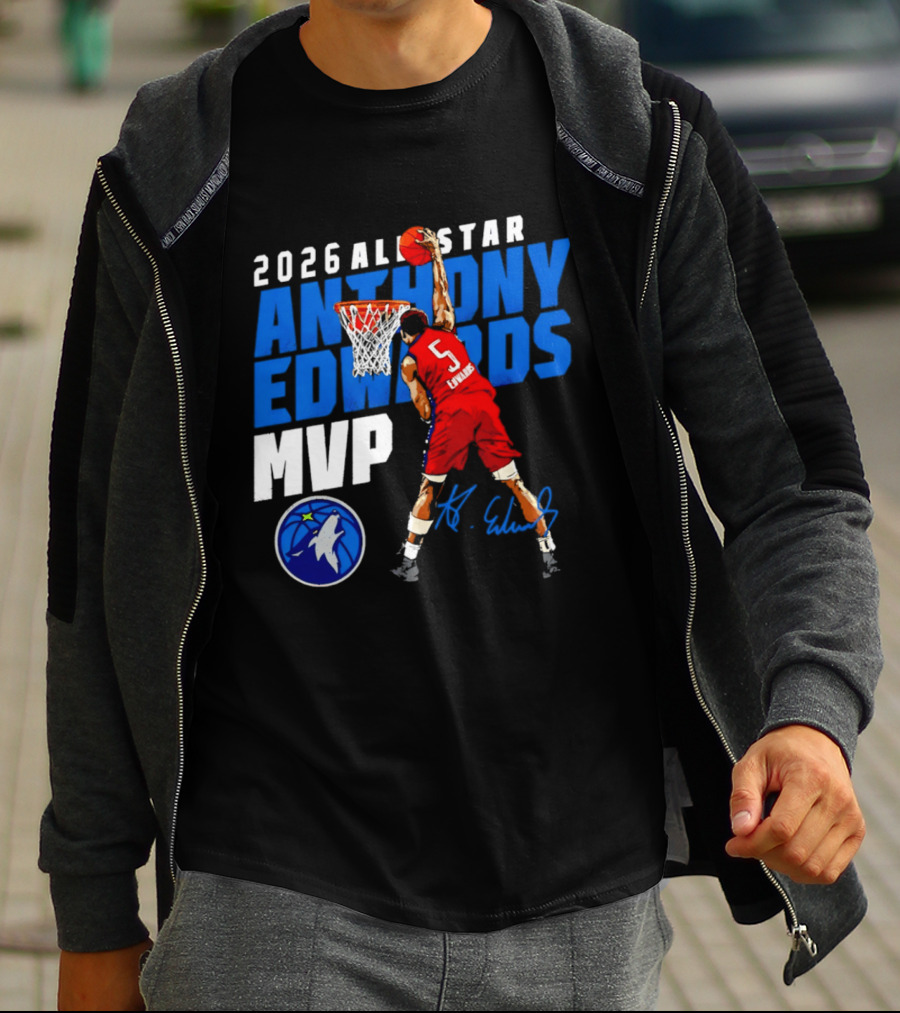 2026 All Star Anthony Edwards MVP Minnesota Timberwolves T-Shirt