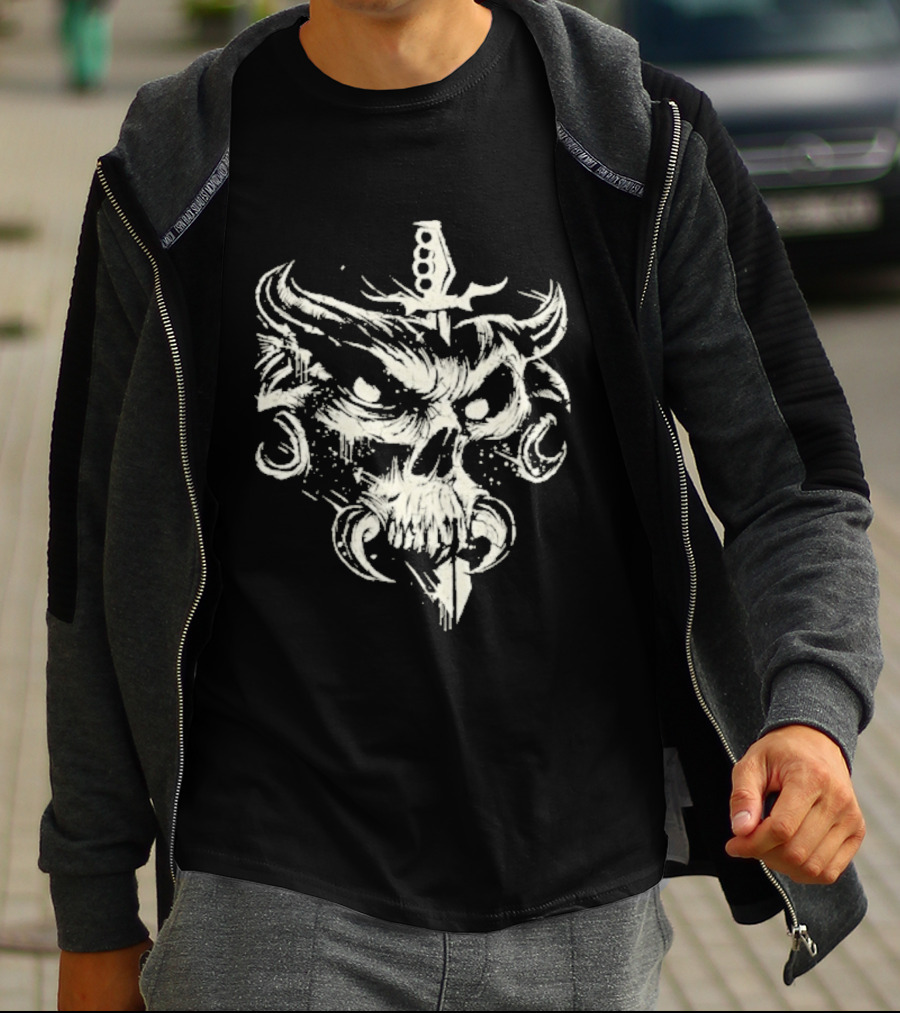 Brock Lesnar Here Comes The Pain Skull Sword T-Shirt