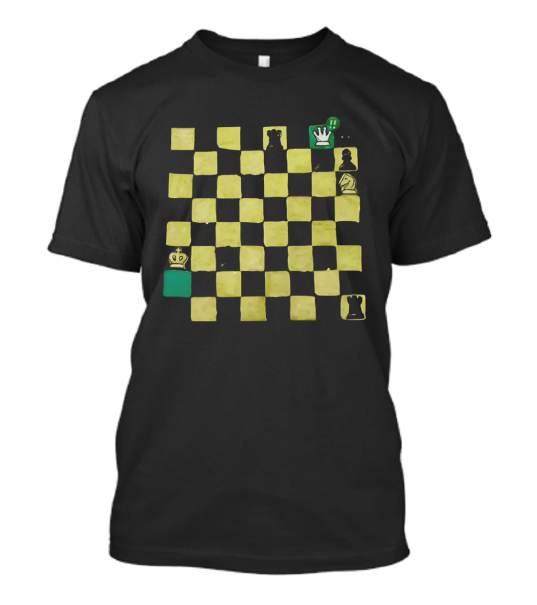 Fog Of War Chessboard Strategy And Obscured Pieces T-Shirt