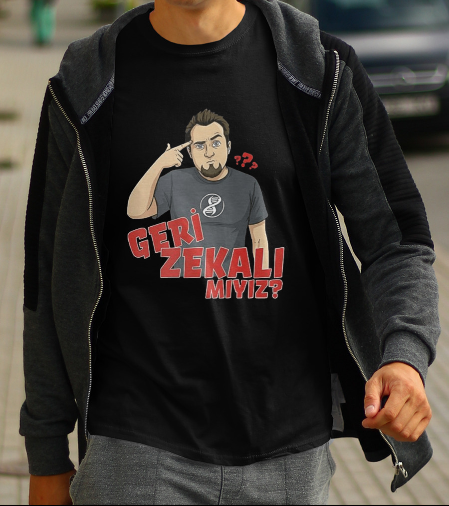 Geri Zekali Miyiz DNA Logo Question Mark T-Shirt