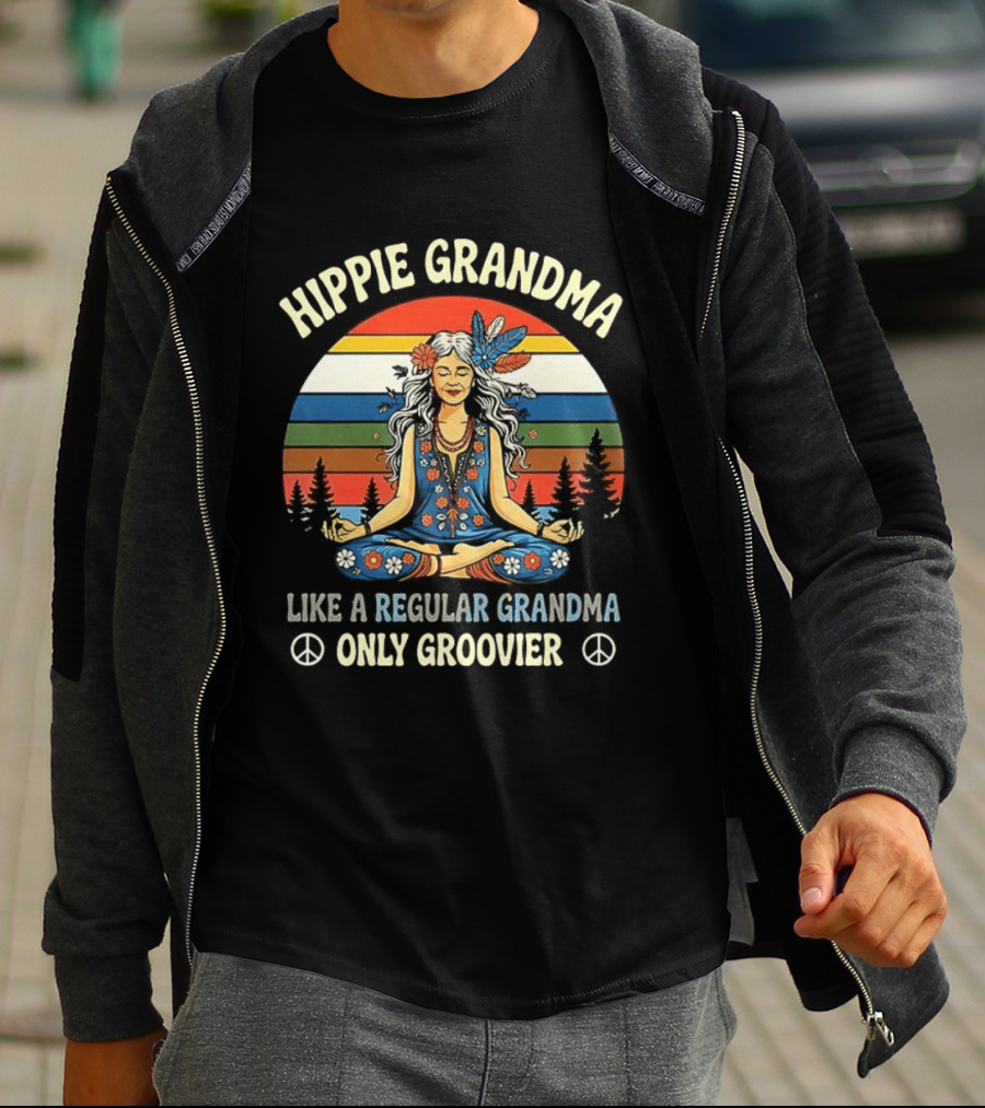 Hippie Grandma Like A Regular Grandma Only Groovier T-Shirt