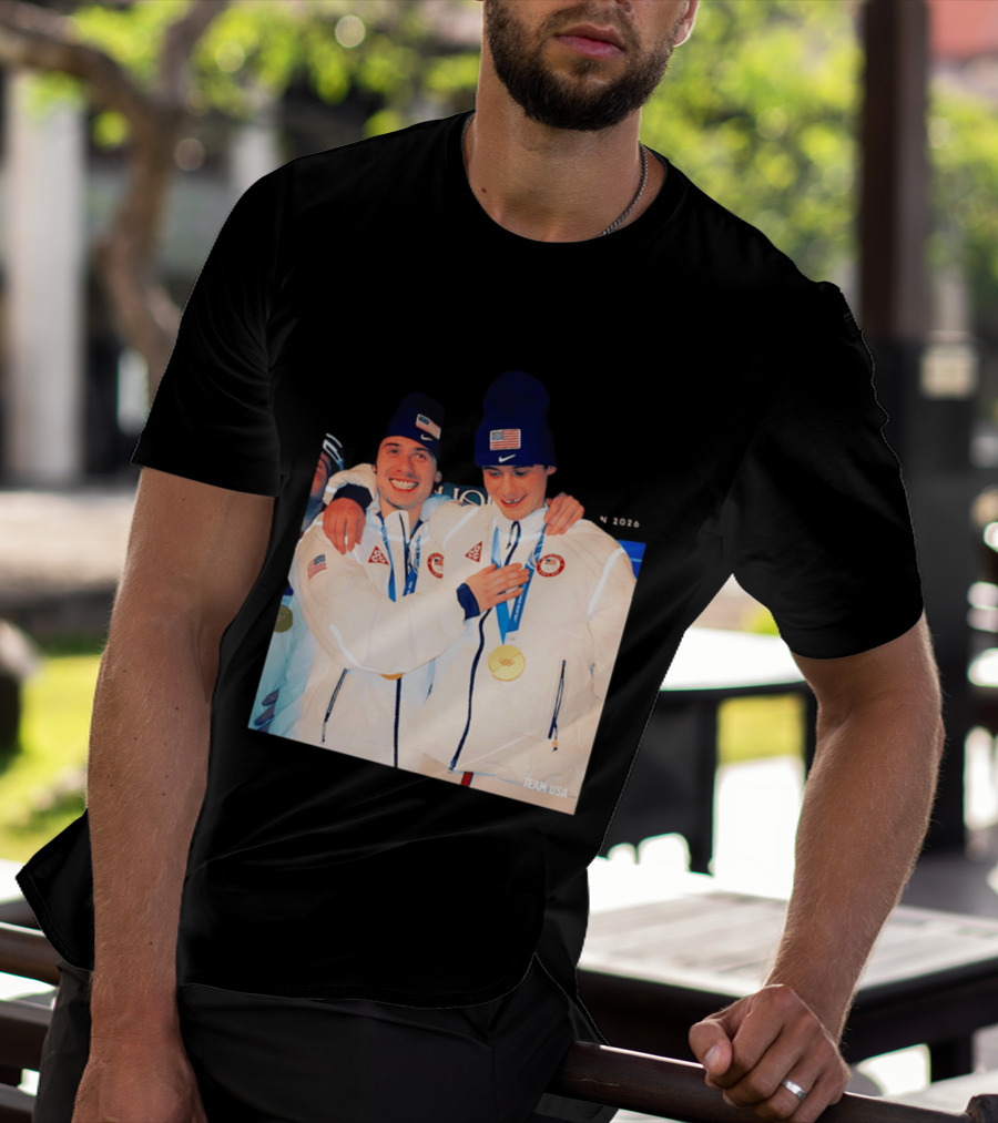 Team USA Golden Goal 2026 Milano Cortina Winter Olympics Celebrating Victory T-Shirt