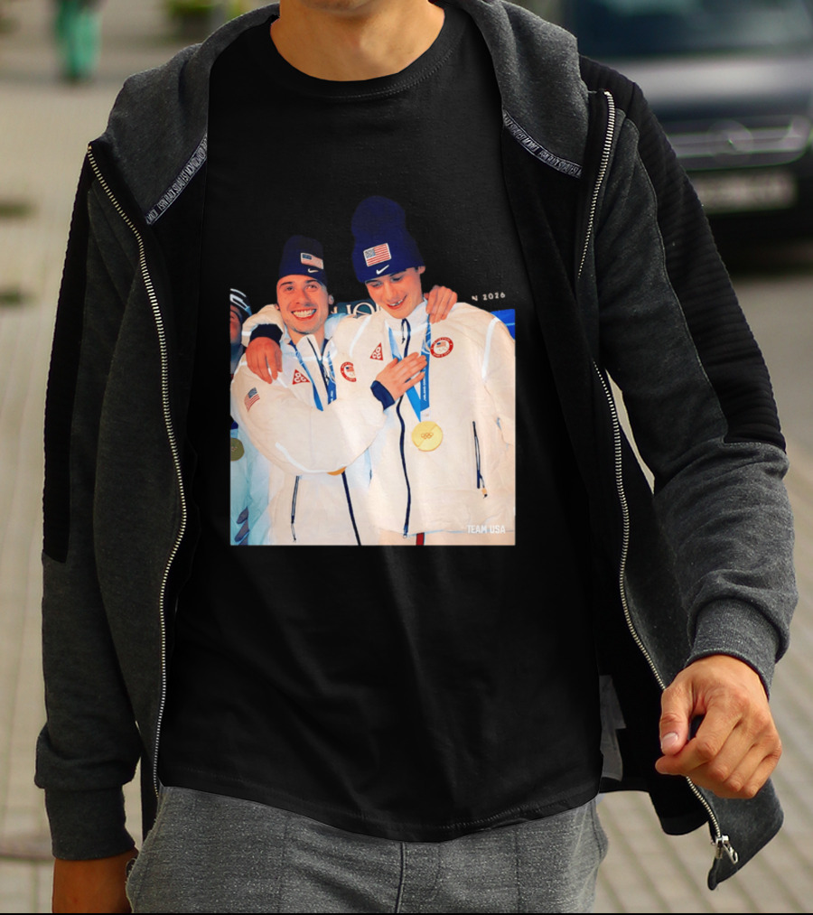 Team USA Golden Goal 2026 Milano Cortina Winter Olympics Celebrating Victory T-Shirt