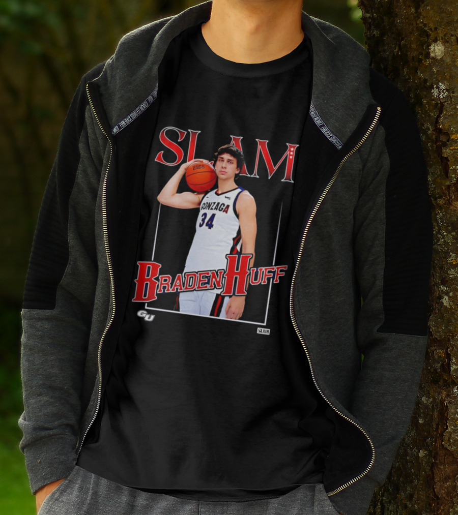 Braden Huff Gonzaga Basketball Slam 34 T-Shirt