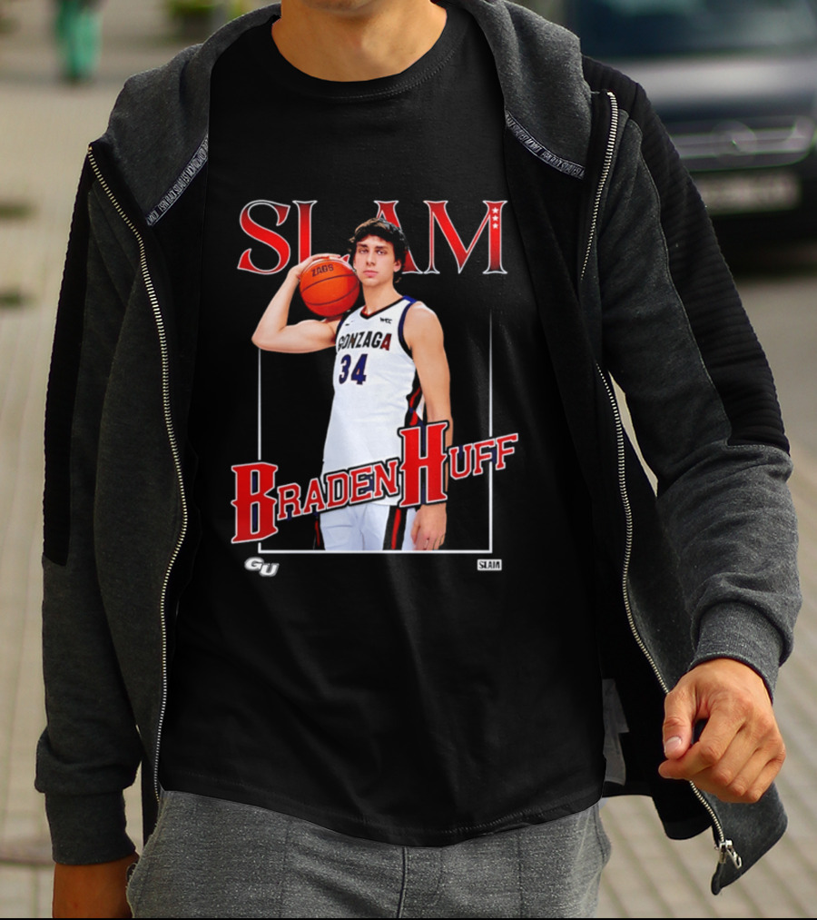 Braden Huff Gonzaga Basketball Slam 34 T-Shirt