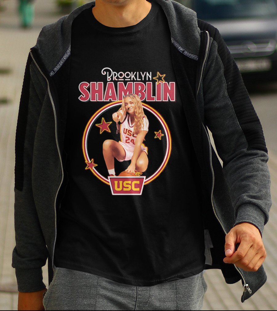 Brooklyn Shamblin USC Trojans 24 Basketball Star 2026 T-Shirt