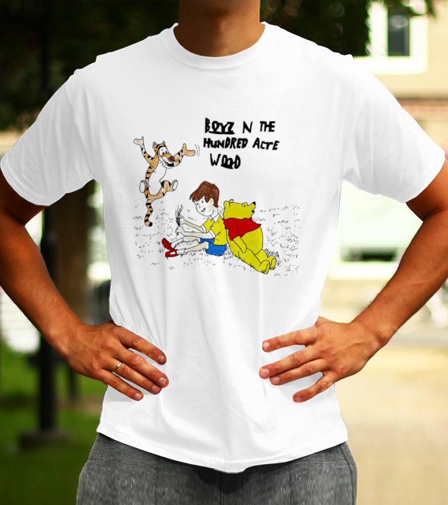 Boyz N The Hundred Acre Wood Bear The Pooh Paint Tigger Friends T-Shirt