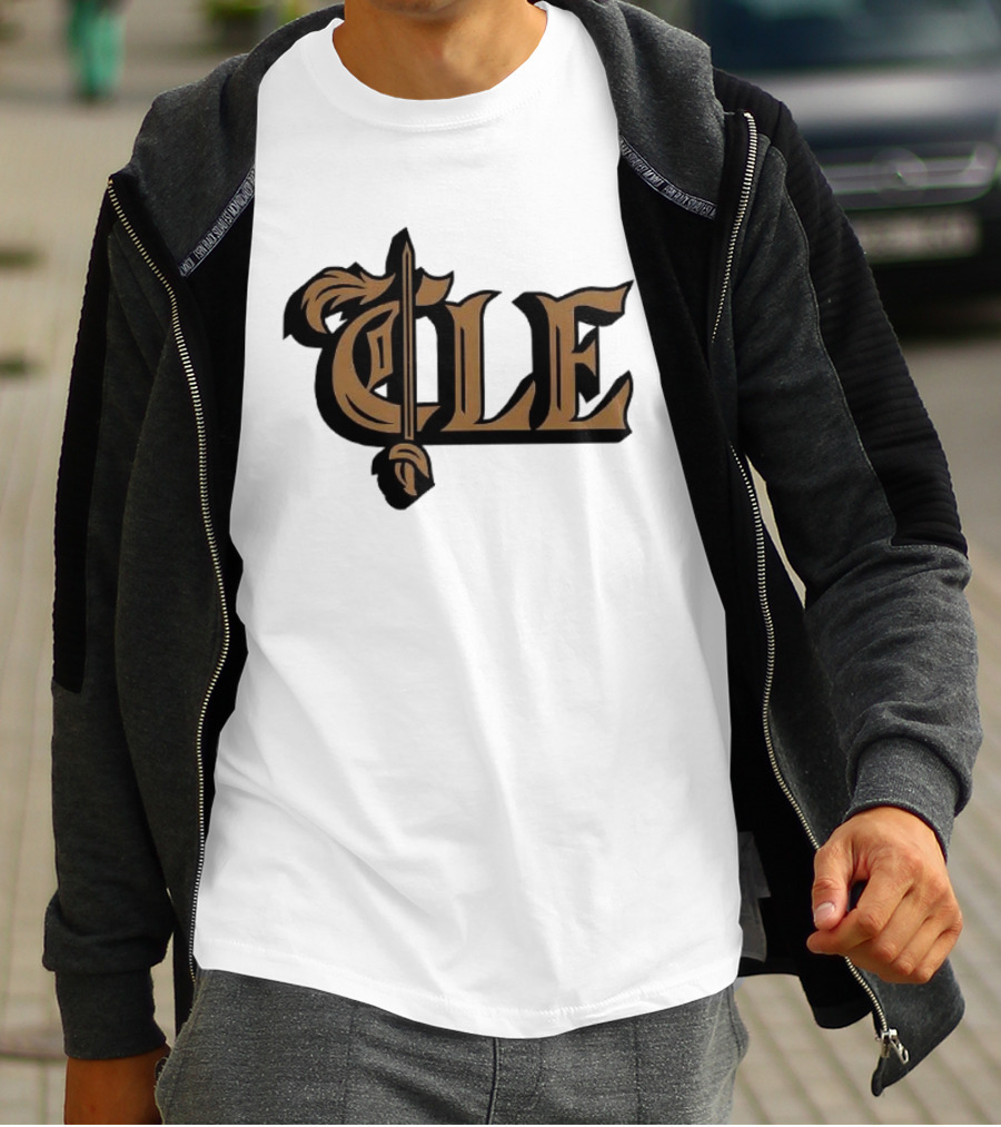 CLE Old English Sword Basketball T-Shirt