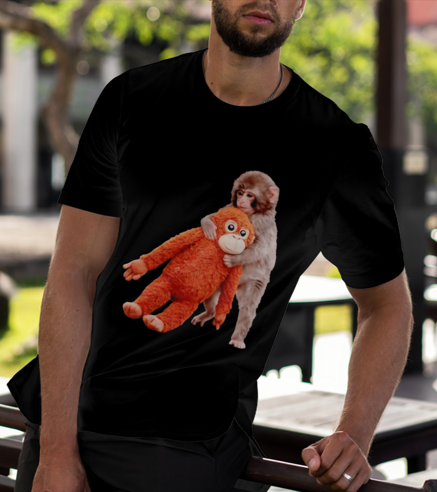 Punch Monkey Panchi Kun Stuffed Toy Hugging Cute Baby Monkey T-Shirt