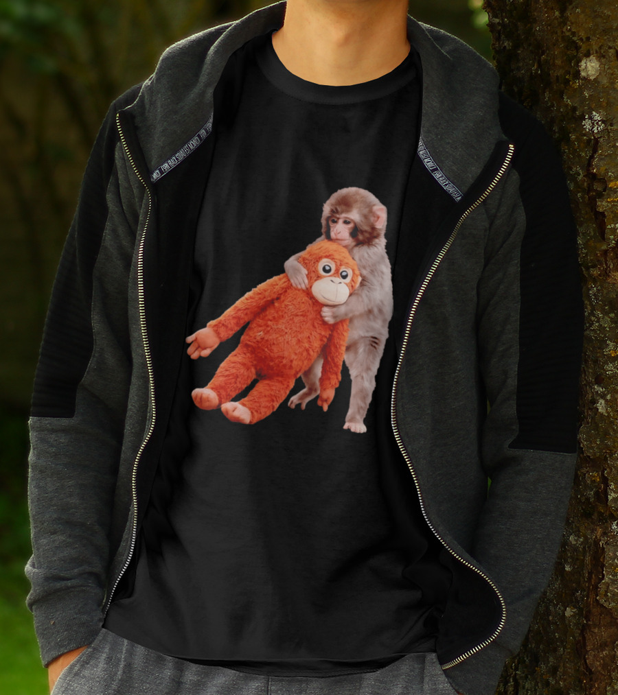 Punch Monkey Panchi Kun Stuffed Toy Hugging Cute Baby Monkey T-Shirt