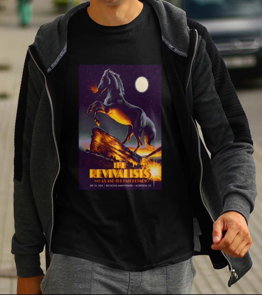 The Revivalists With Ax And The Hatchetmen Sept 25 2026 Red Rocks Amphitheatre Morrison CO T-Shirt