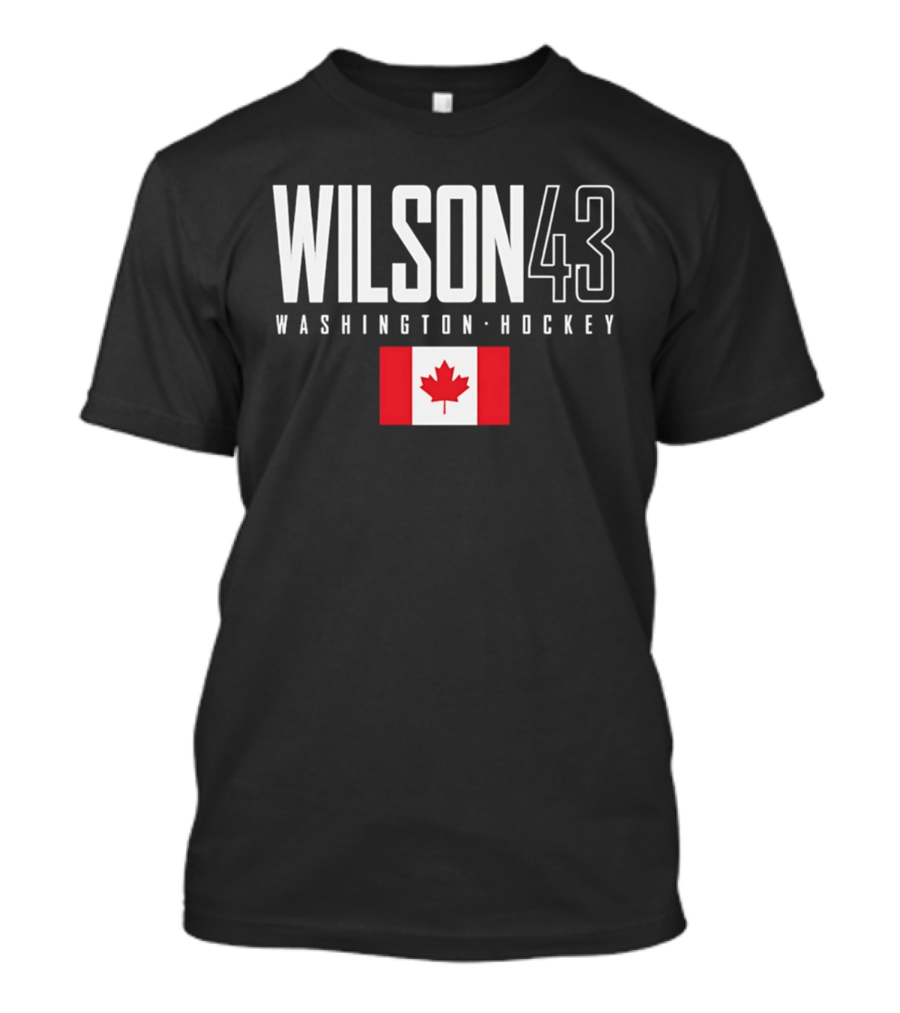 WILSON 43 Washington Hockey Canada Flag T-Shirt