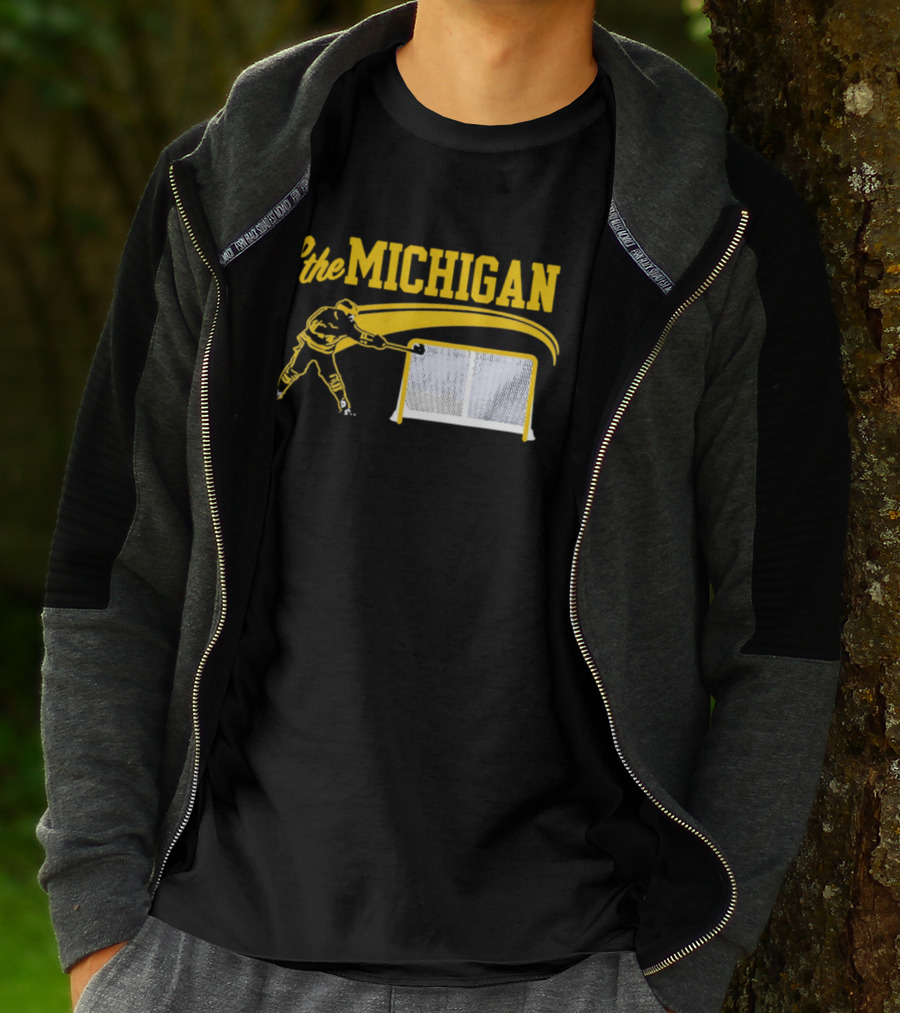 Do The Michigan Hockey Move Text Image T-Shirt