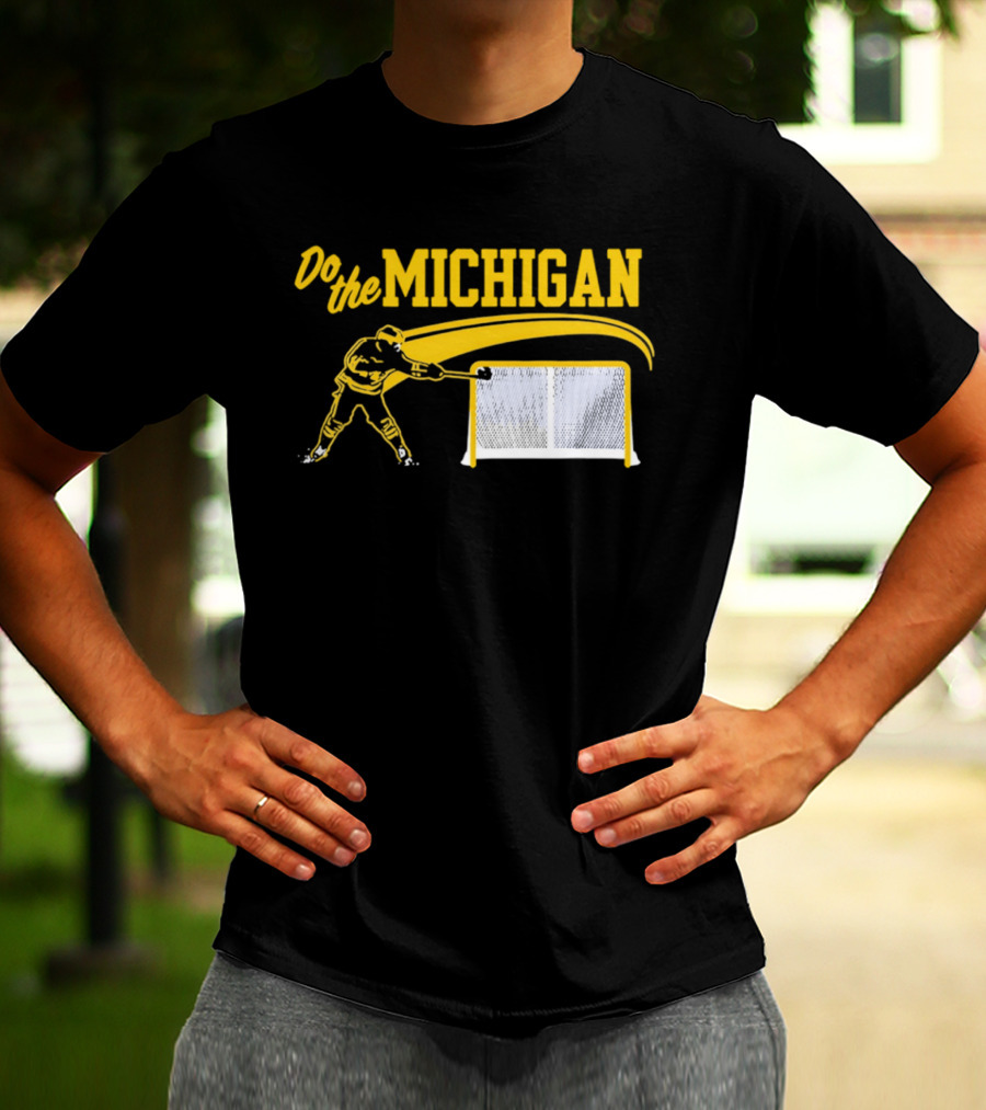 Do The Michigan Hockey Move Text Image T-Shirt