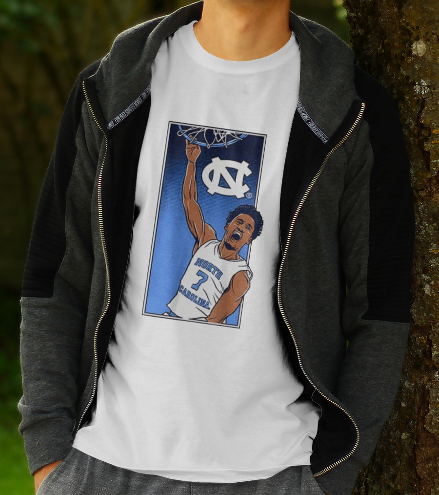 North Carolina Tar Heels Seth Trimble Basketball Dunk T-Shirt
