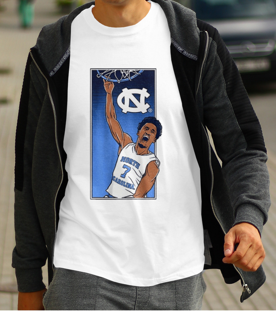 North Carolina Tar Heels Seth Trimble Basketball Dunk T-Shirt