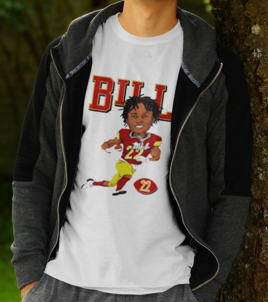 Original Bill 22 Washington Commanders Cartoon Football Player T-Shirt