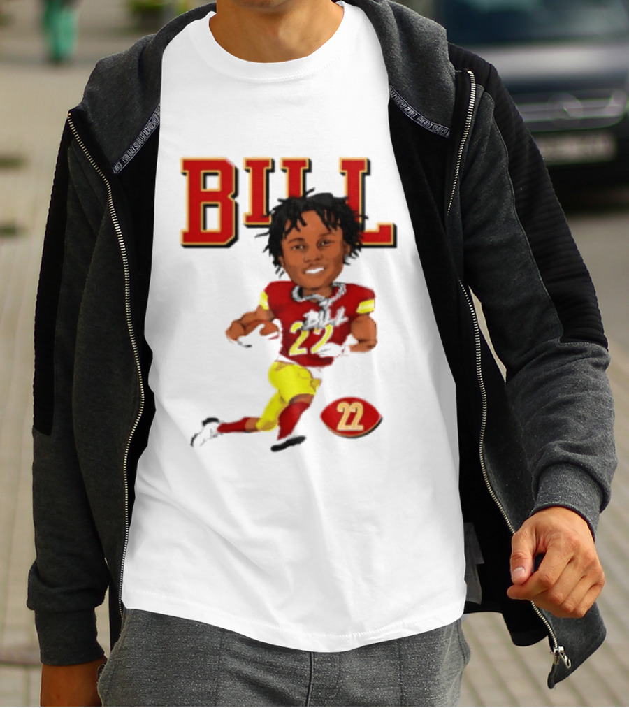 Original Bill 22 Washington Commanders Cartoon Football Player T-Shirt