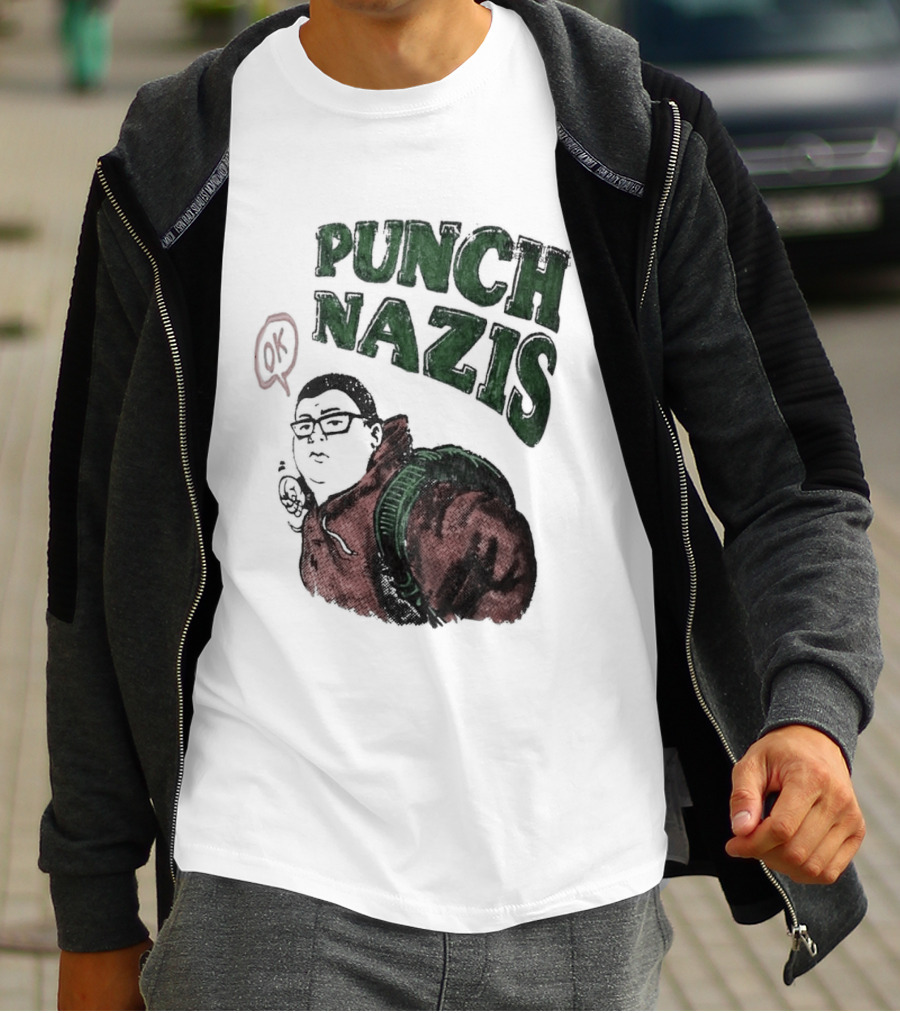 Punch Nazis OK Student Lake Zurich High School T-Shirt