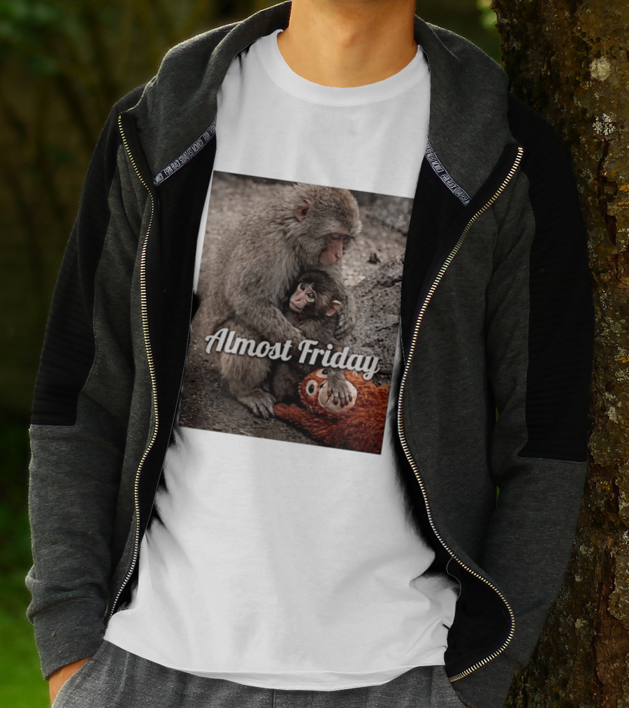 Almost Friday Punch The Monkey Hug Bodyguard T-Shirt