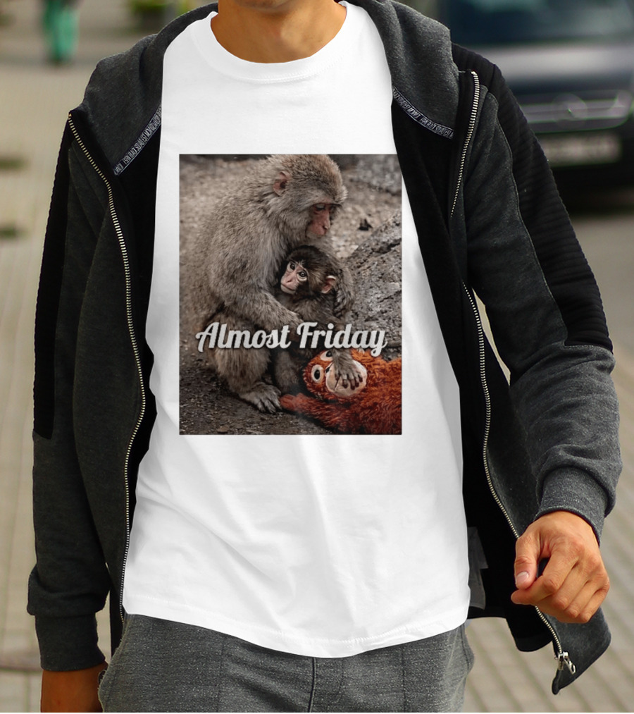 Almost Friday Punch The Monkey Hug Bodyguard T-Shirt