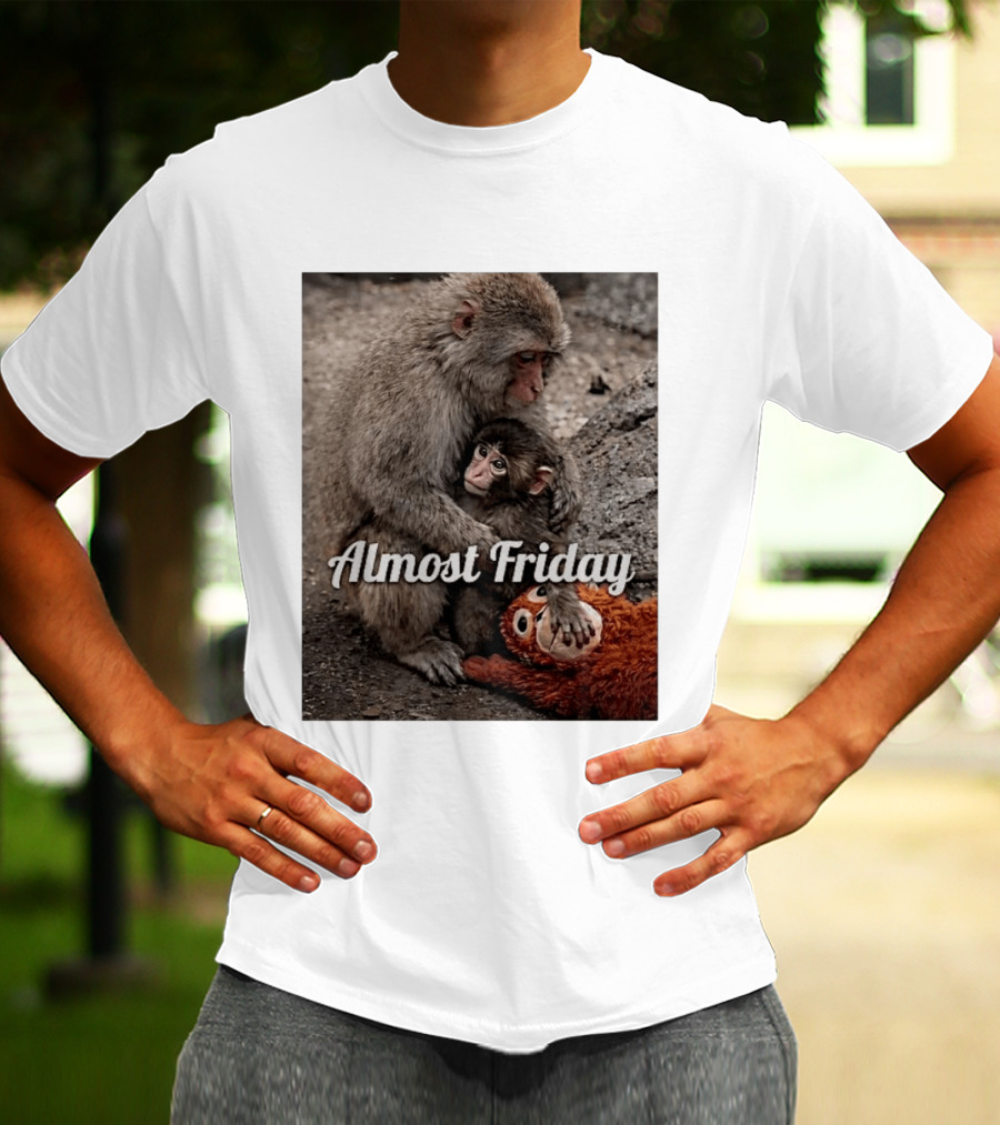 Almost Friday Punch The Monkey Hug Bodyguard T-Shirt