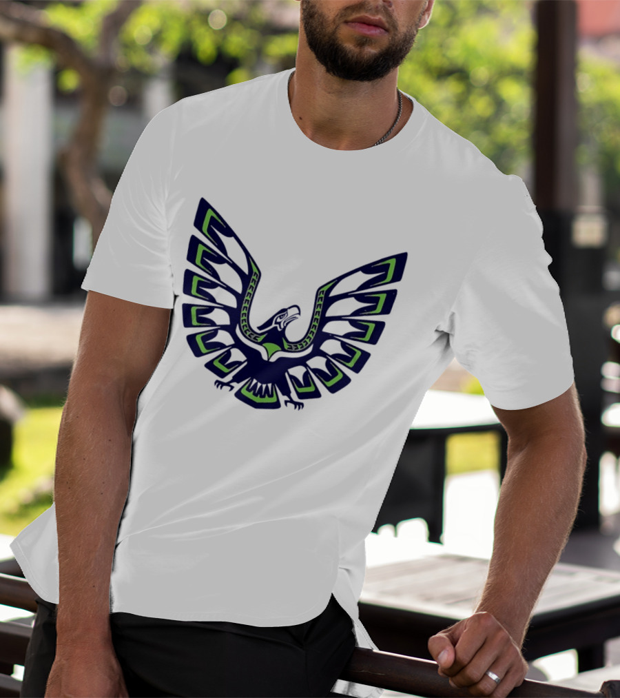 Seattle Seahawks Eagle Wings Tribal T-Shirt