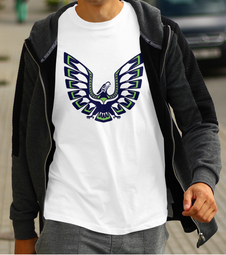 Seattle Seahawks Eagle Wings Tribal T-Shirt