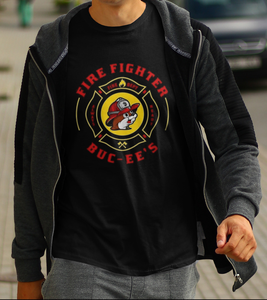 Buc Ee's Fire Fighter Always Ready Texas Fire Department T-Shirt