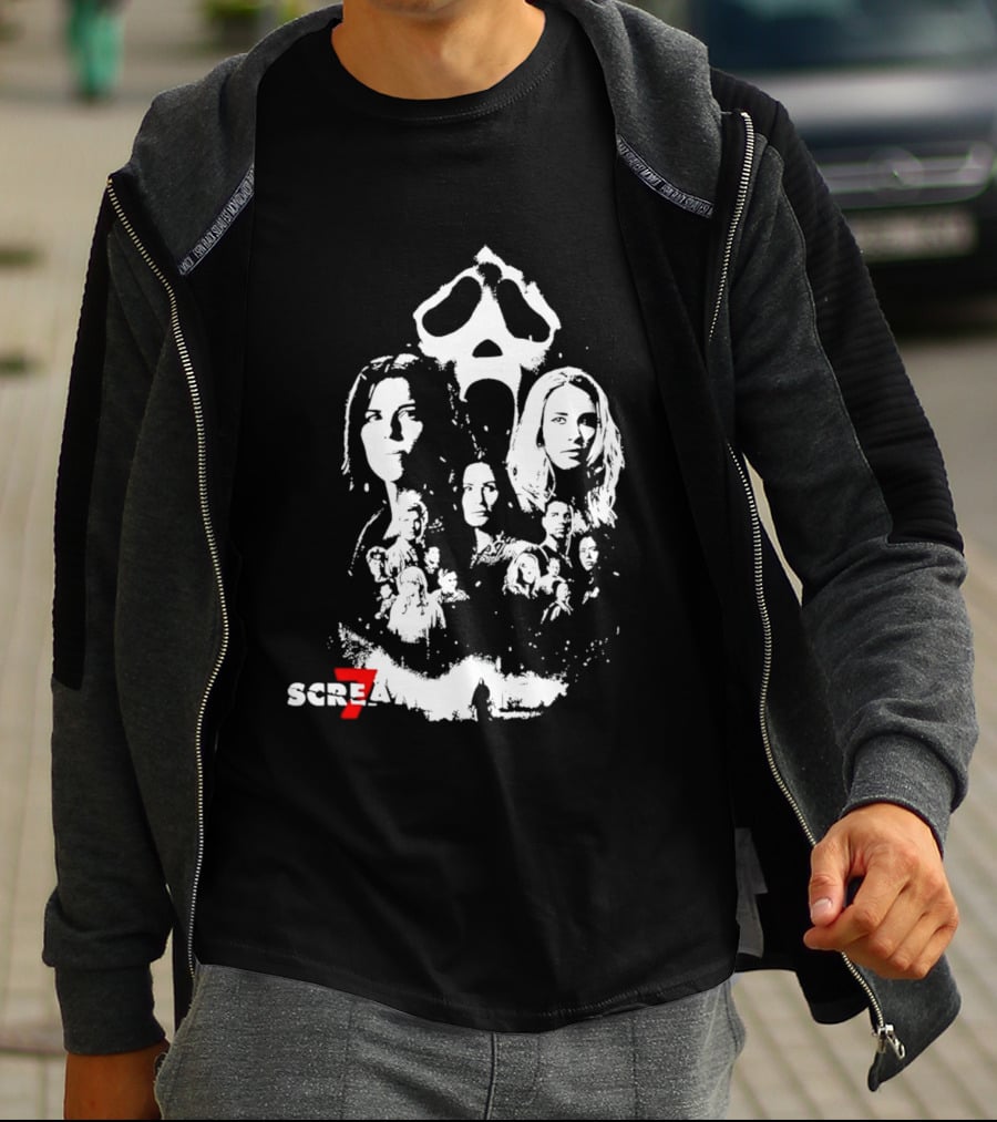 Scream 7 Cinemark Ghostface Mask Faces T-Shirt